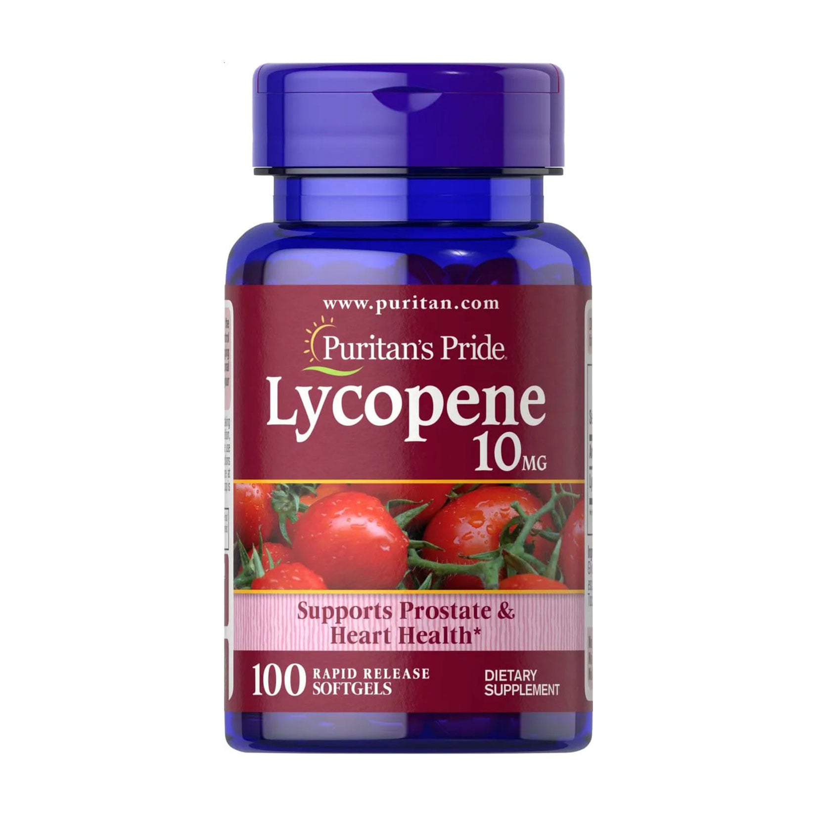 Лікопін Puritan's Pride Lycopene 10 мг, 100 гелевих капсул