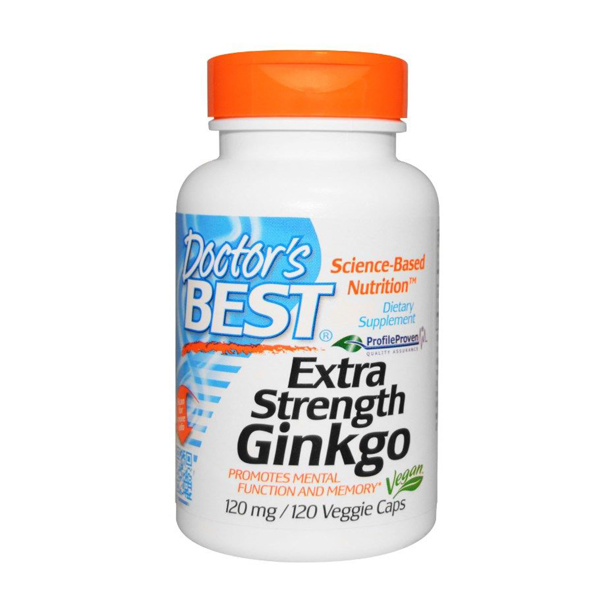 Уцінка! Гінкго білоба Doctor's Best Extra Strength Ginkgo 120 мг, 120 веганських капсул